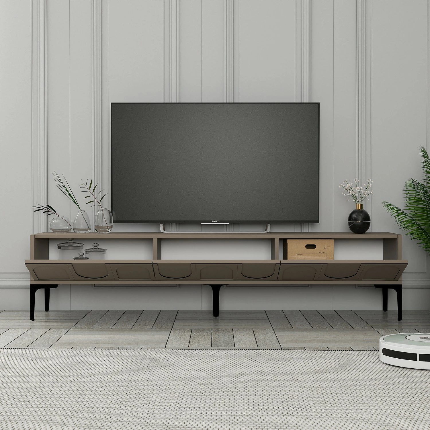 Komodë TV Hanah Home, Lyon 42 - Atlas, e zezë