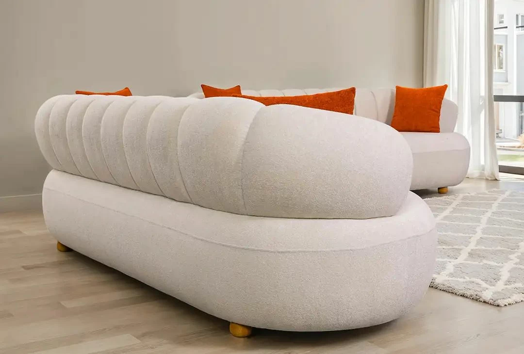 Divan treshe Atelier del Sofa, New Roma, i bardhë