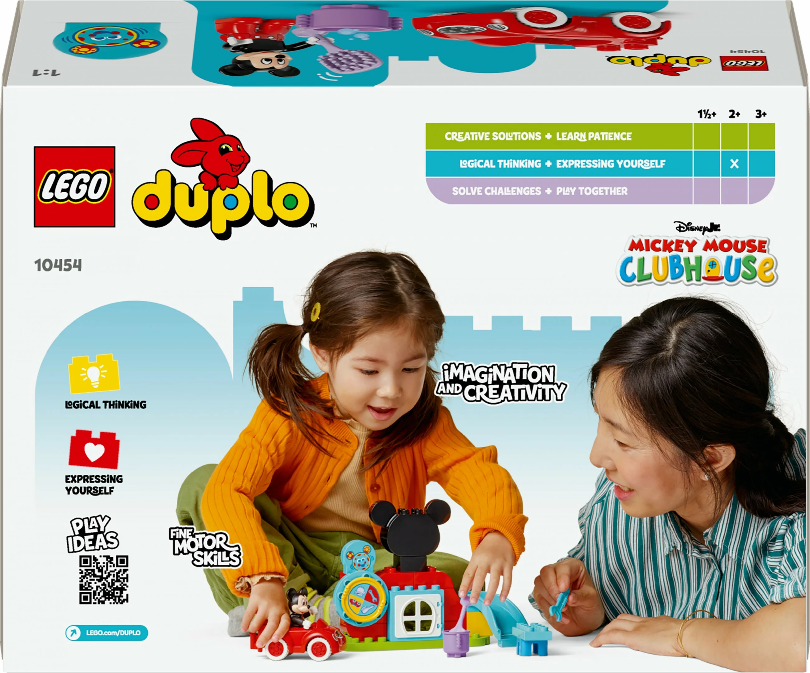 Set ndërtimi LEGO DUPLO Disney Mickey Mouse Clubhouse & makinë, 27 pjesë, shumëngjyrëshe
