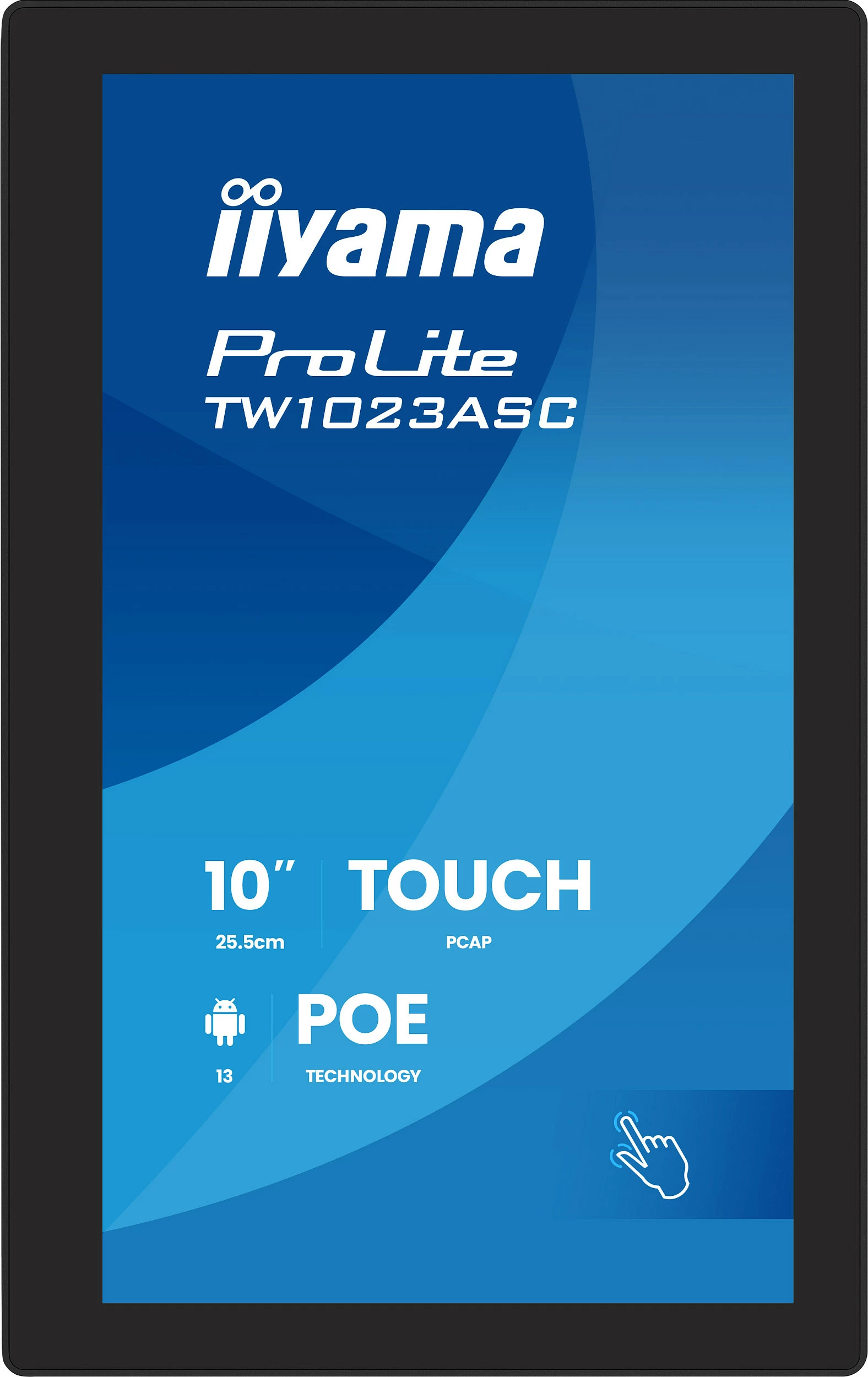 Monitor touch iiyama ProLite TW1023ASC-B3P, 10.1 inç, IPS, 1280x800, PoE, LAN, webcam, zi