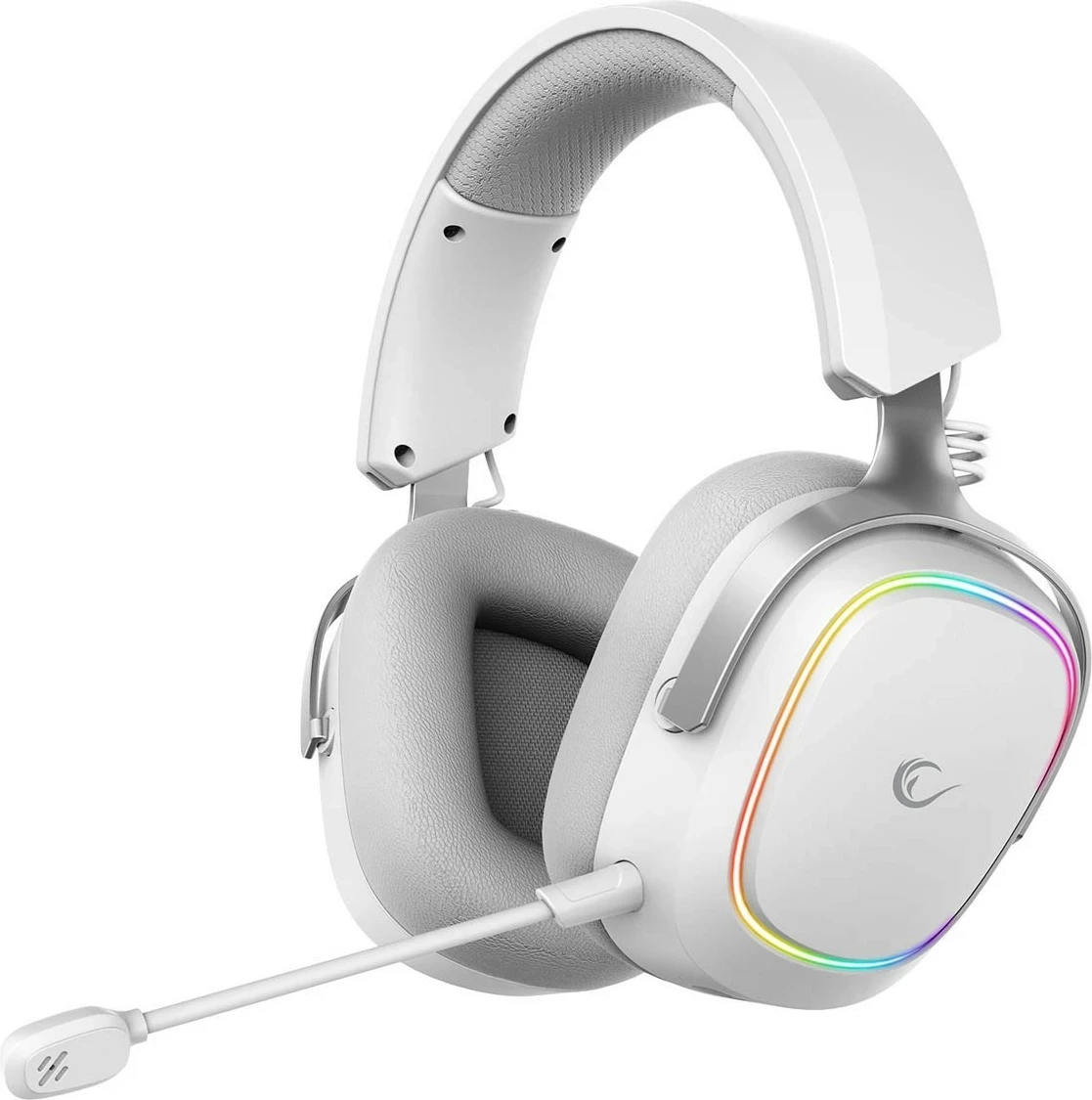 Kufje gaming Rampage RETSU, wireless, Bluetooth 5.3, RGB, mikrofon i ndashëm, bardhë
