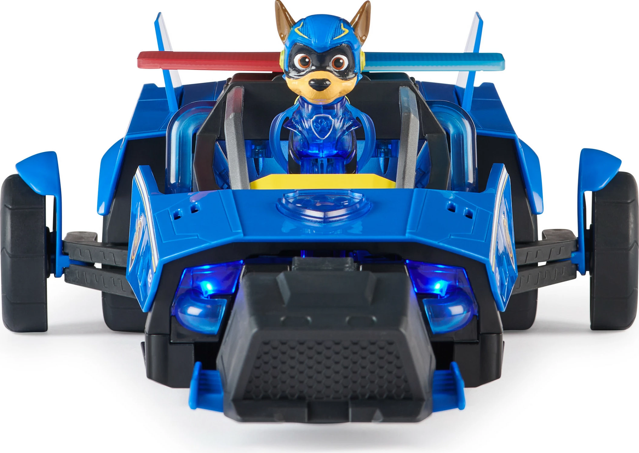 Veturë lodër SPIN MASTER PAW Patrol Mighty Transforming Cruiser Chase, drita dhe tinguj, me figurë, blu