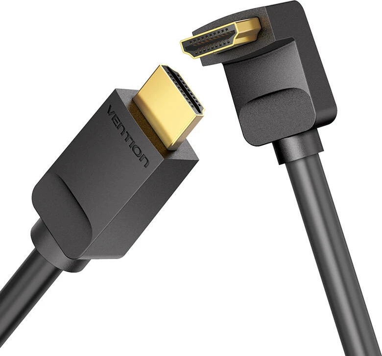 Kabllo HDMI Vention AARBH, 2m, 90° kënd, 4K 60Hz, e zezë