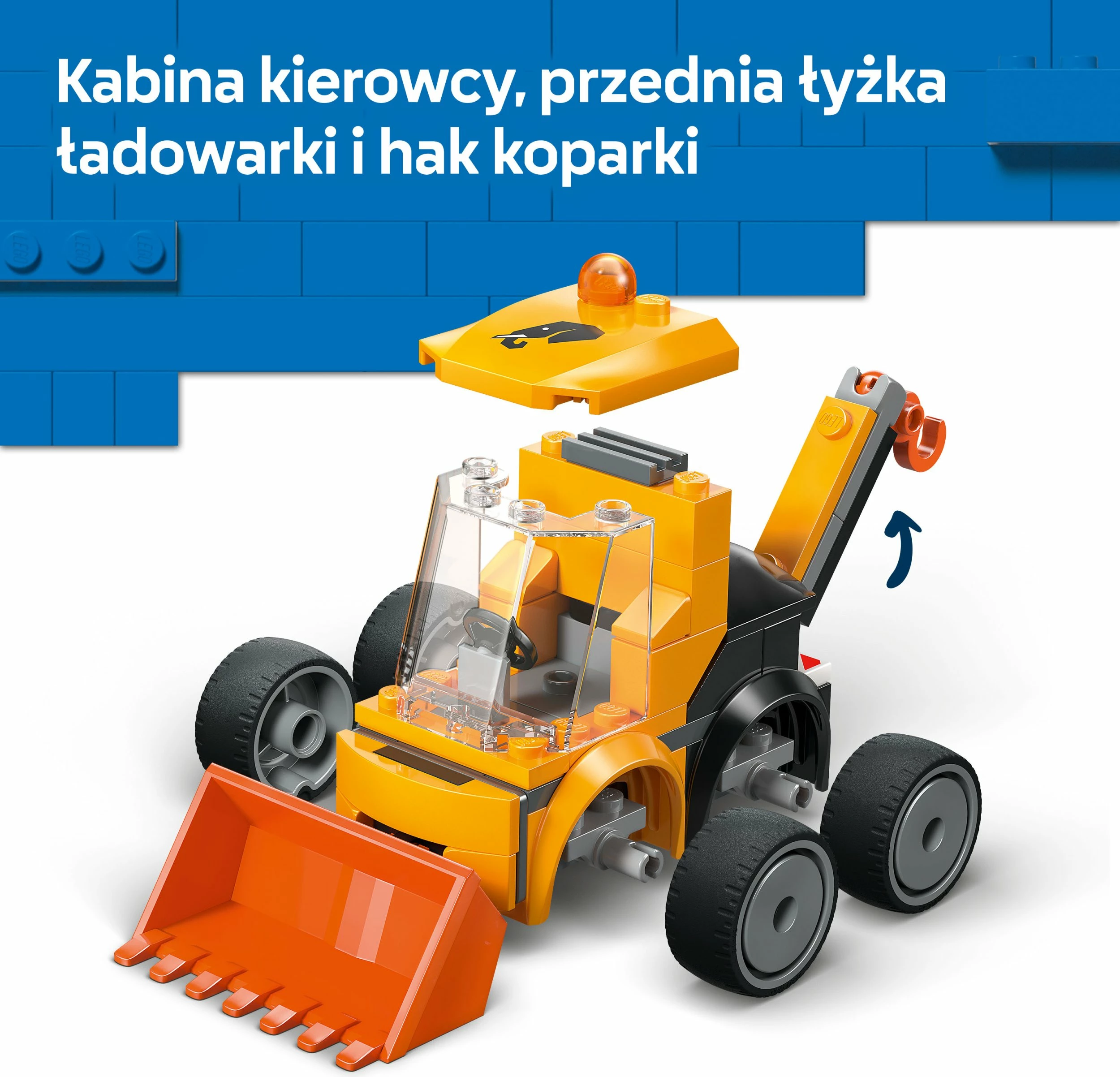 Set LEGO City Vehicles Wheel Loader 60483, 61 copë, për 5+ vjeç