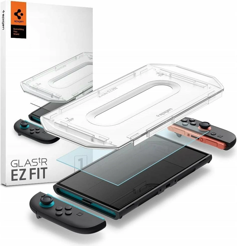 Xham mbrojtës ekrani Spigen GLAS.tR EZ Fit AGL10156 për Nintendo Switch 2, 9H, 0.58 mm, 2 copë, transparent