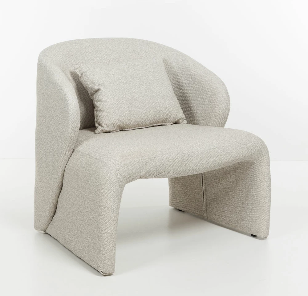 Karrige e ulët POSA, bezhë, 76x77.5x73.5cm