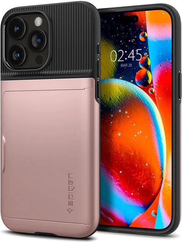 Mbështjellës Spigen Slim Armor CS për iPhone 15 Pro Max, Rozë