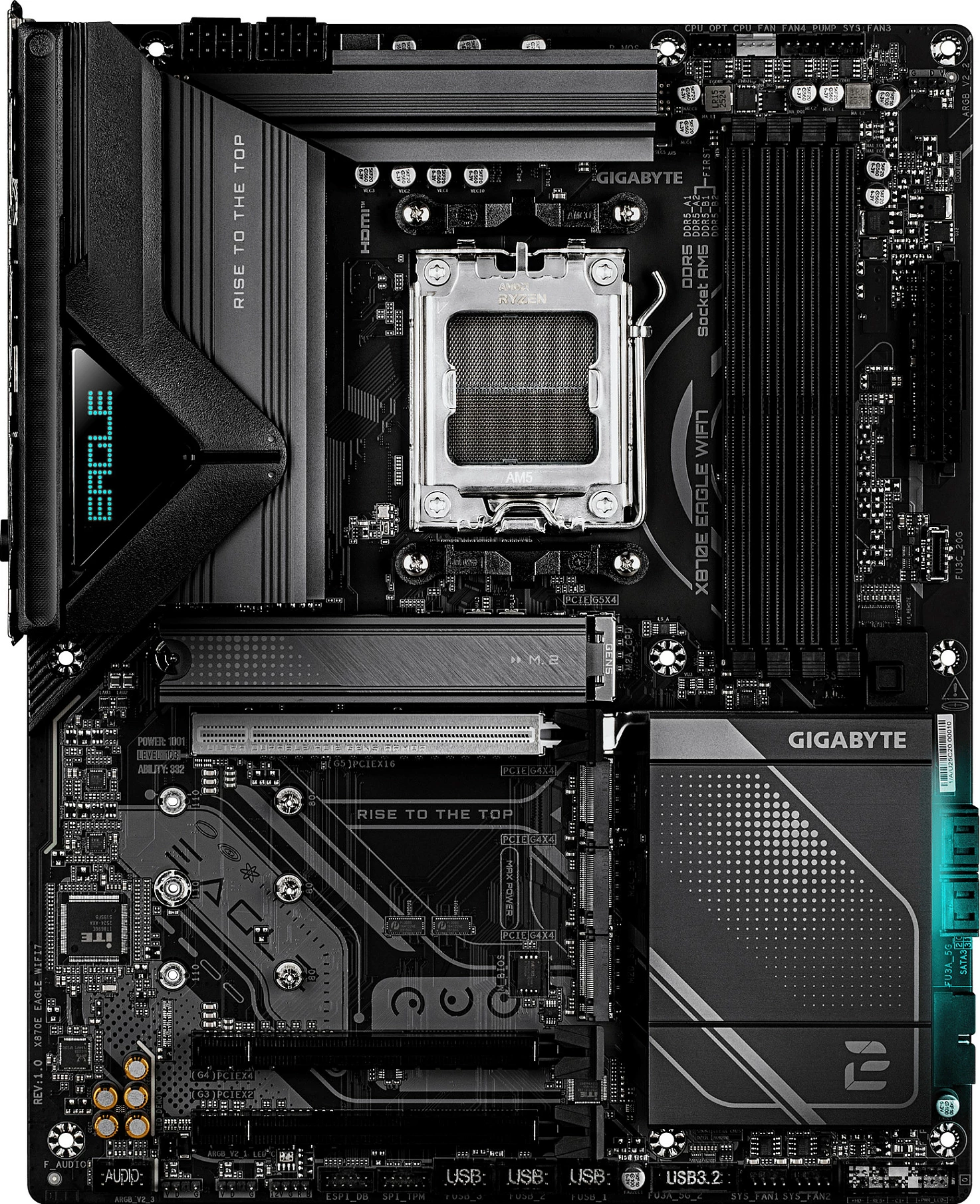 Pllakë amë Gigabyte X870E EAGLE WIFI7, Socket AM5, 4x DDR5, 4x M.2, HDMI/DP