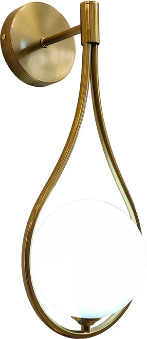 Llambë muri Teary, metalik, ngjyrë ari-bardhë, 16x12x37cm