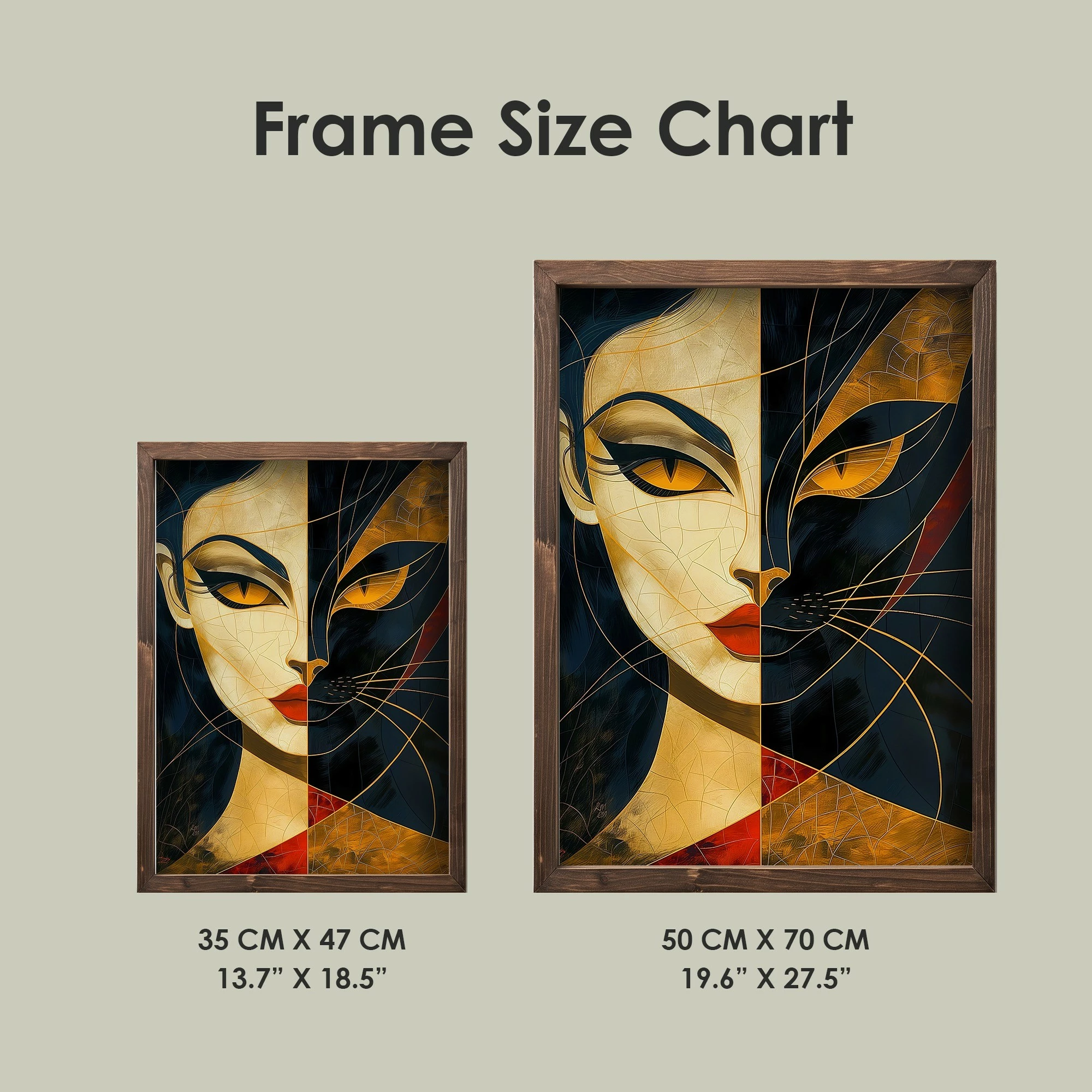 Pikturë dekorative me kornizë MDF, Wallity, TUN079-XL, shumëngjyrëshe, 50x70x3.5cm