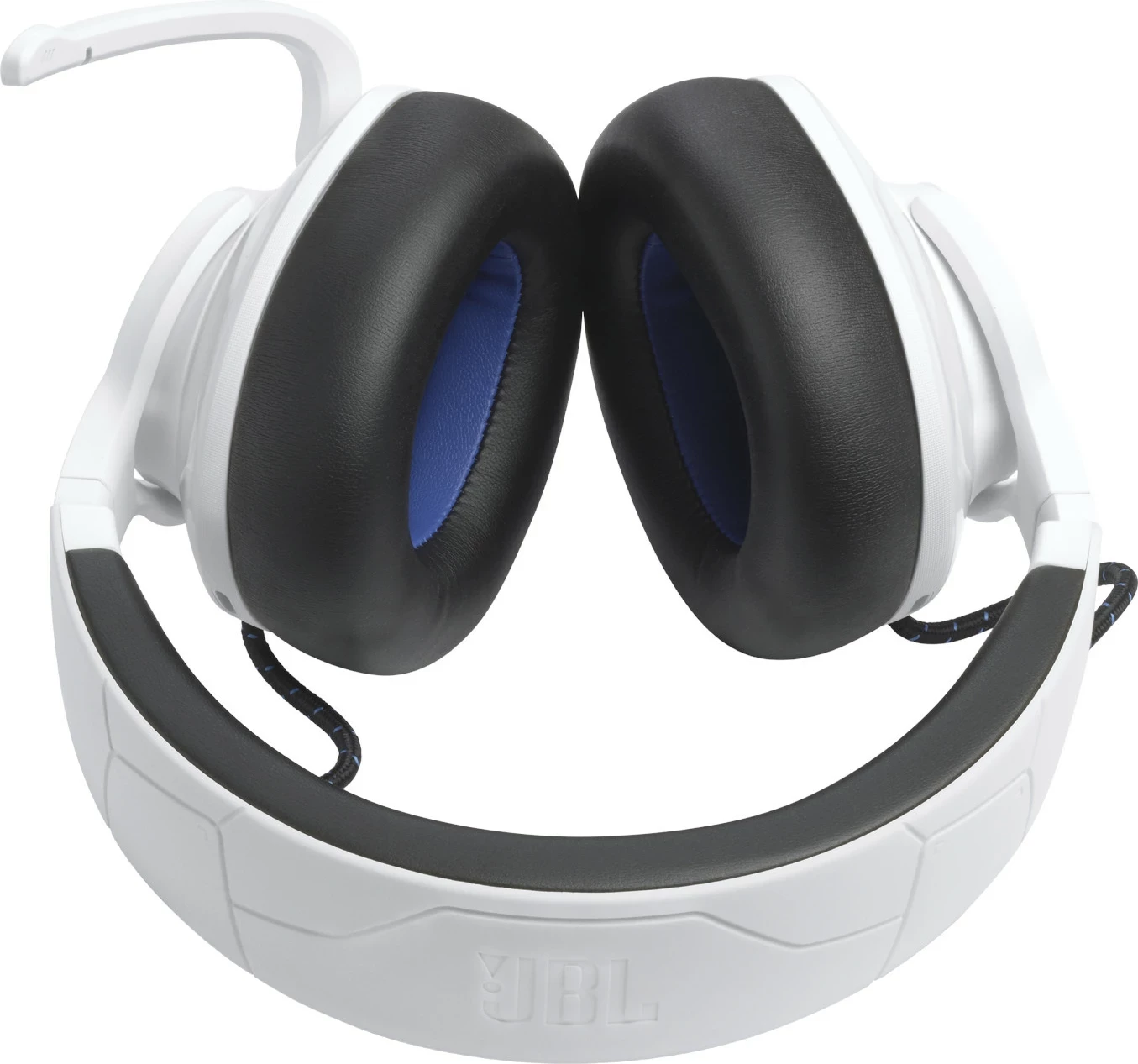 Kufje gaming JBL Quantum 910P, console wireless, ANC, head tracking, 39 orë, bardhë/blu