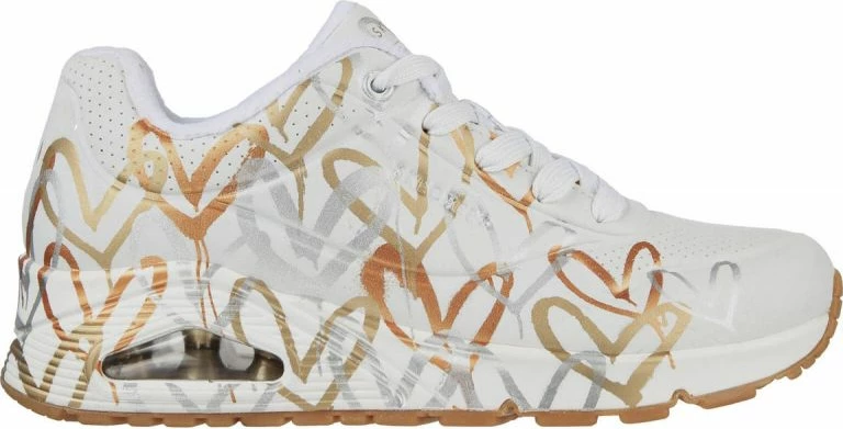 Këpucë Skechers Uno Metallic Love për femra, të bardha [Madhësia: 38]