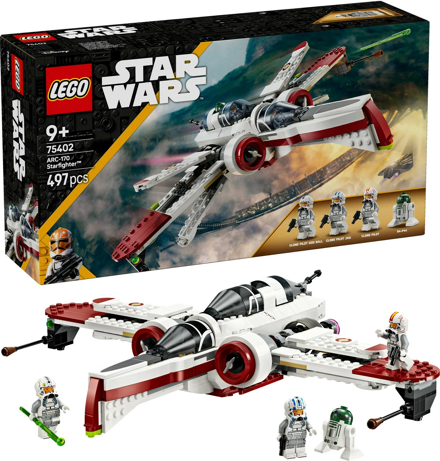 Set ndërtimi LEGO Star Wars ARC-170 Starfighter, shumëngjyrësh