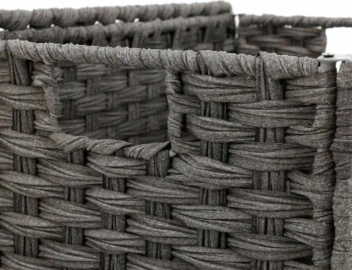 Shportë rrobash SONGMICS LCB51WG 90L me kapak, me doreza, e palosshme, gri