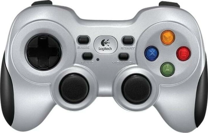 gamepad pa tela, Logitech F710 (940-000145), USB 2.0, me feedback dridhje, argjendtë/zi