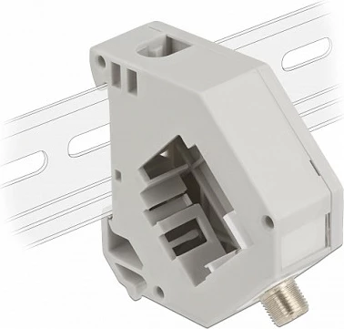 Adapter DIN rail DeLOCK, Keystone F femër në F femër, gri
