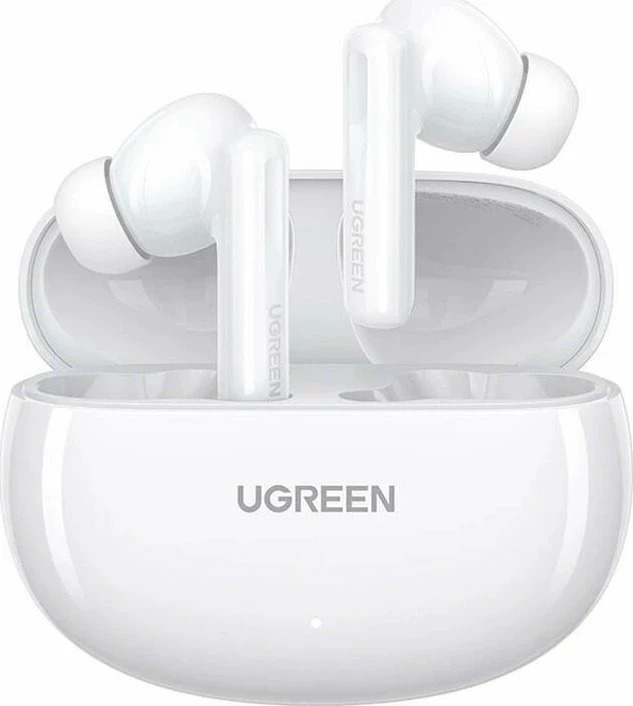 Kufje Ugreen WS200 HiTune T6 Hybrid ANC Bluetooth 5.3 USB-C, të bardha, set me kuti karikimi