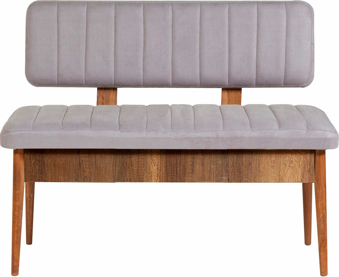 Set tavolinë me karrige, zgjatues, 5 pjesë, Hanah Home, ngjyrë arre, Soho gri