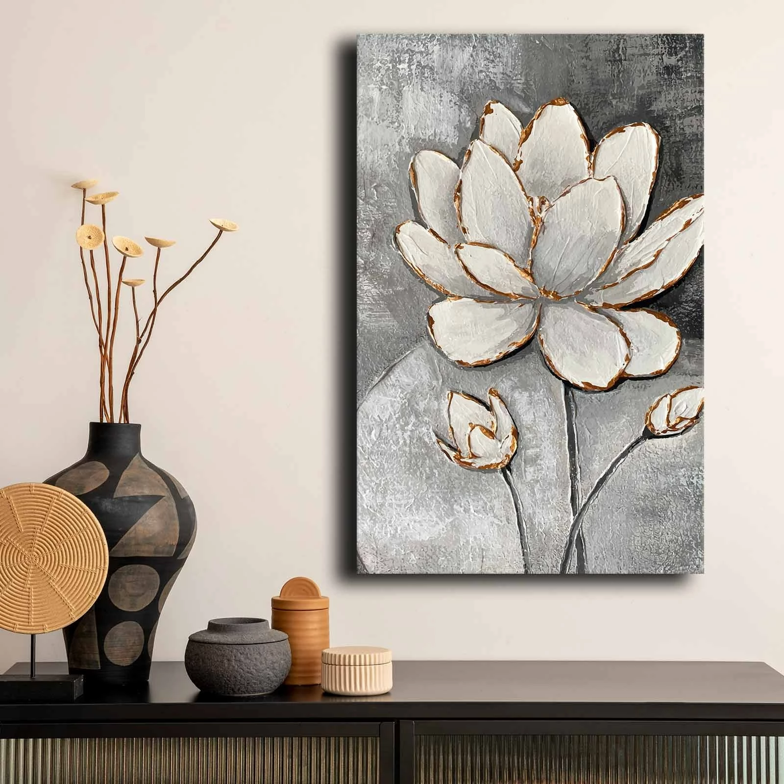 Pikturë dekorative në kanavacë, Wallity 4570GSC-013, shumëngjyrëshe, 45x70cm