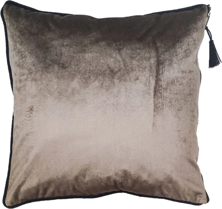 Jastëk dekorativ Vellut, kadife, ngjyrë gri, 45x45cm