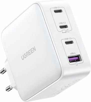 Karikues muri UGREEN 15337, GaN 100W, 3x USB-C + 1x USB-A, 1 copë, i bardhë