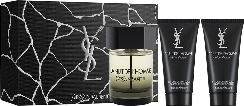 Set Eau de Toilette për meshkuj Yves Saint Laurent La Nuit De L'Homme 100ml + 2x50ml shower gel