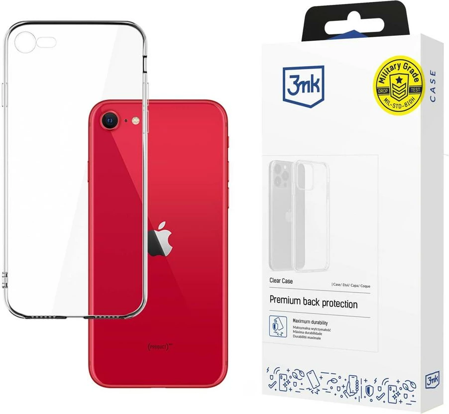 Mbështjellës 3mk Clear Case për iPhone SE 2020/SE 2022/iPhone 7/iPhone 8, Transparent