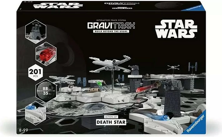 Lojë pistë me toptha Ravensburger GraviTrax Action-Set Death Star, 201 copë, multikolor