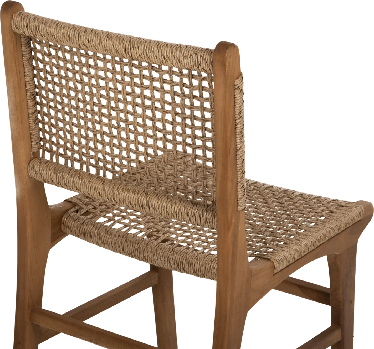 Karrige ngrënieje NESHA, dru TEAK dhe litar VIRO, 46x57x86H cm