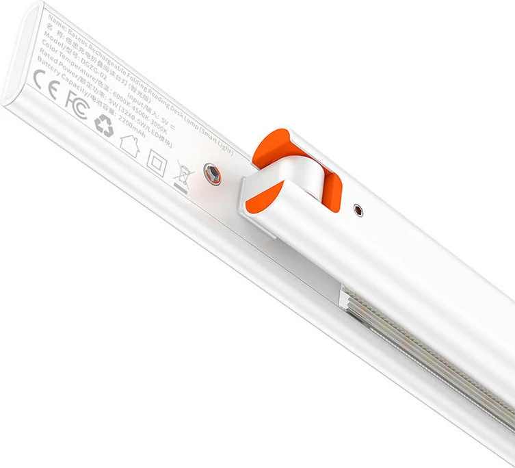 Llambë tavoline Baseus DGZG-02, e palosshme, rikarikueshme, e bardhë