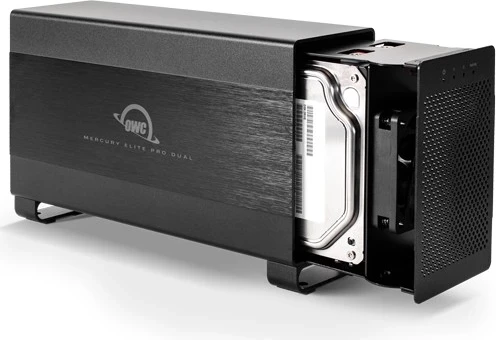 Kasë e jashtme OWC Mercury Elite Pro Dual, Thunderbolt 3 dhe USB 3.1 Gen. 1, e zezë
