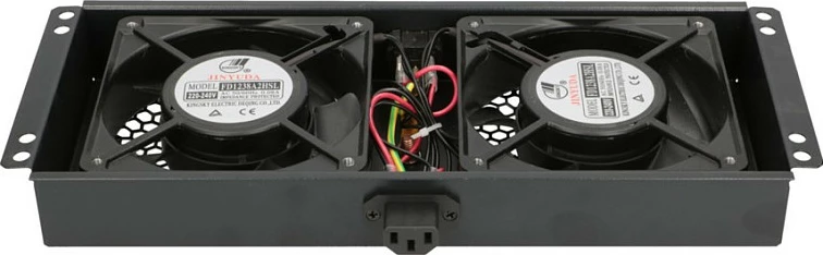 Njësi ftohëse Extralink, 2 ventilatorë, 220V, me kabllo termostati, e zezë