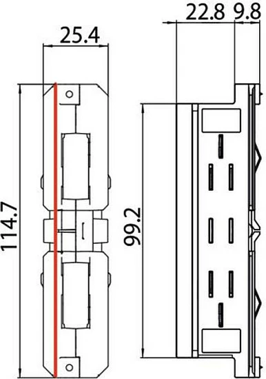Lidhës elektrik Brumberg 87114070, konektor për shinë ndriçimi 3-fazore ONETRACK DALI, i bardhë