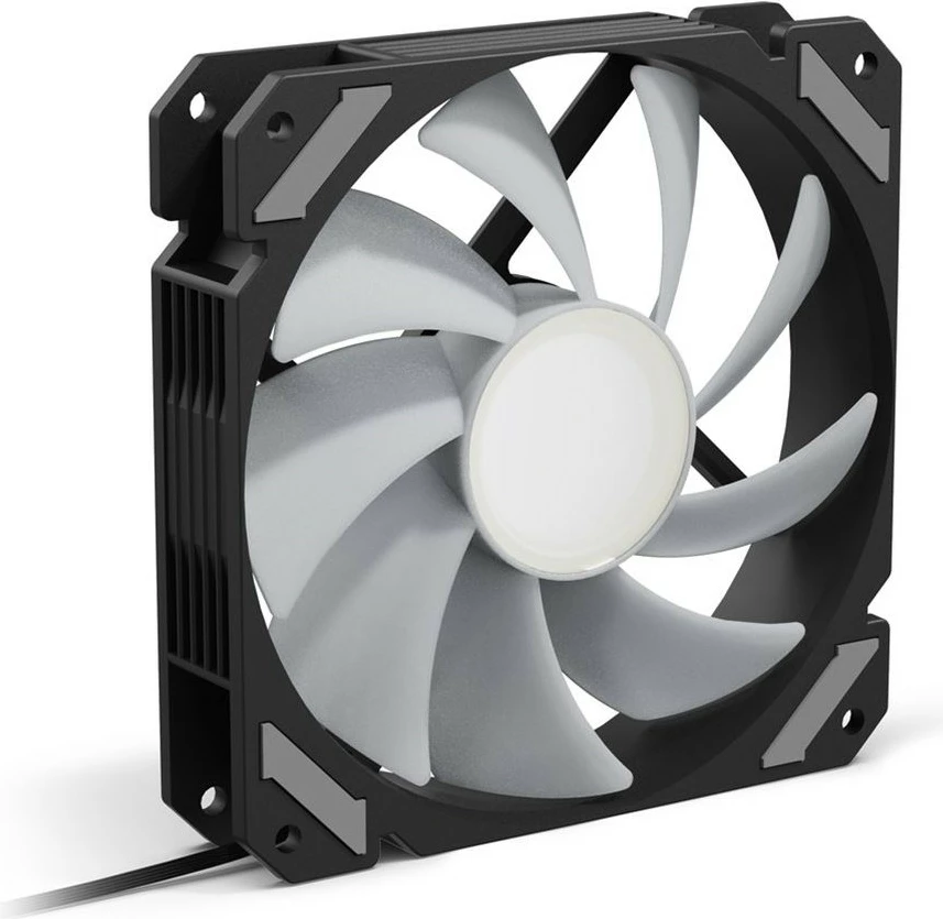 Ventilator kasë SHARKOON SHARK Mirror RGB PWM 120mm, i zi, RGB