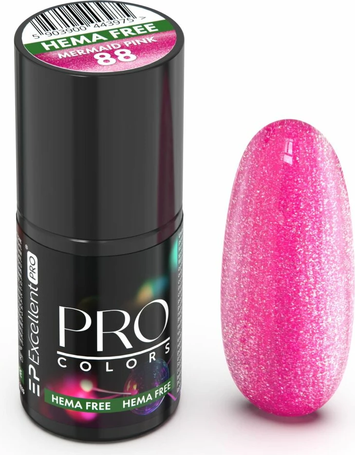 Llak për thonj për femra Excellent PRO Pro Colors Hema Free Hybrid 88 Mermaid Pink, 7g
