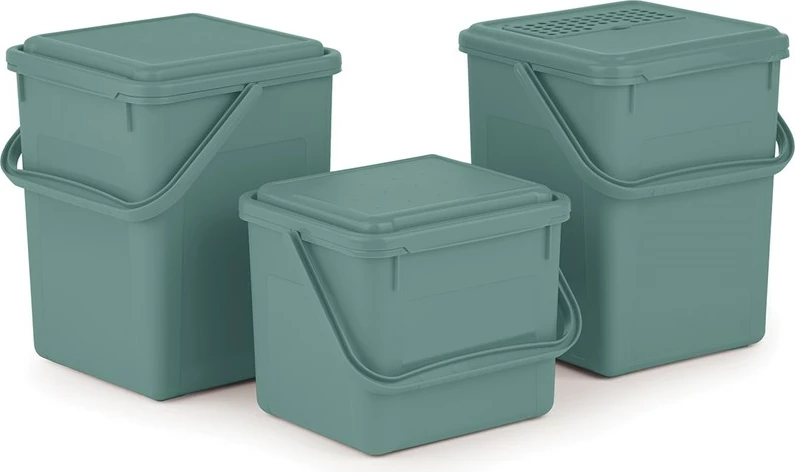 Kontejner për ndarje mbeturinash Rotho, 4.5l, Gjelbër