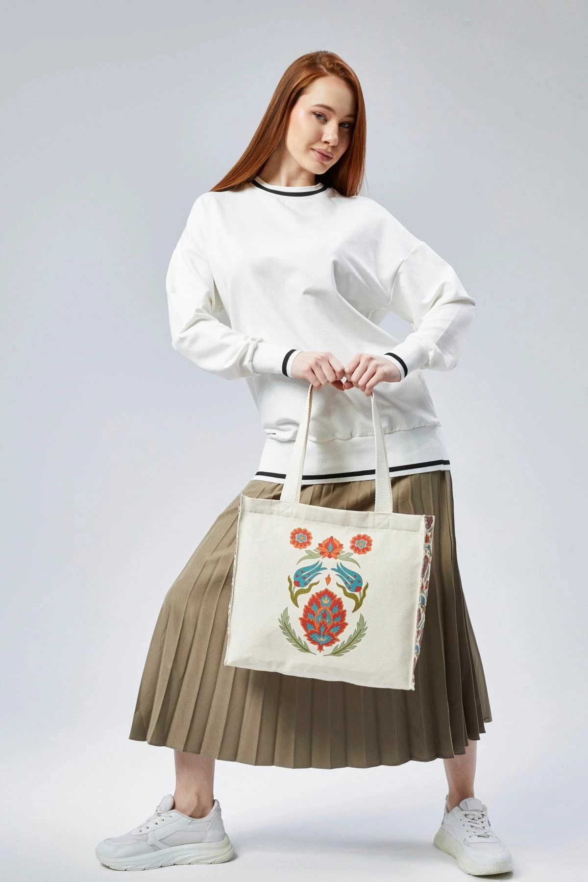 Çantë tote Zoozie Bags, krem, 2272