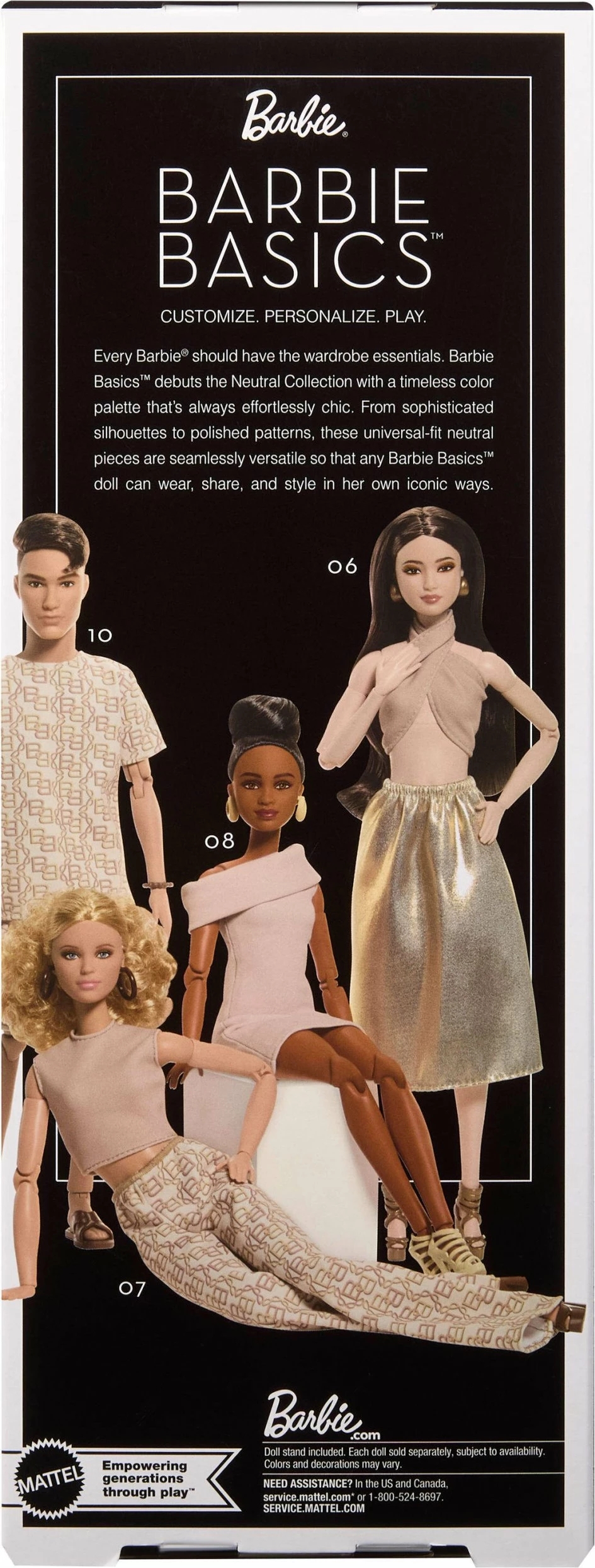 Kukull koleksionuese Mattel Barbie Basics Model 08 JJX27, kukull Barbie Signature, 6+ vjet, rozë e hapur
