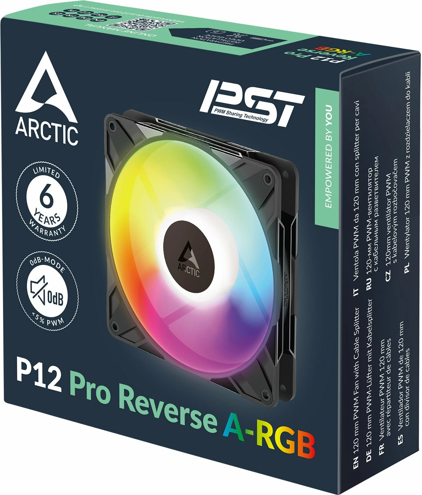 Ventilator PC Arctic P12 Pro Reverse A-RGB 120mm PWM PST ACFAN00322A, i zi