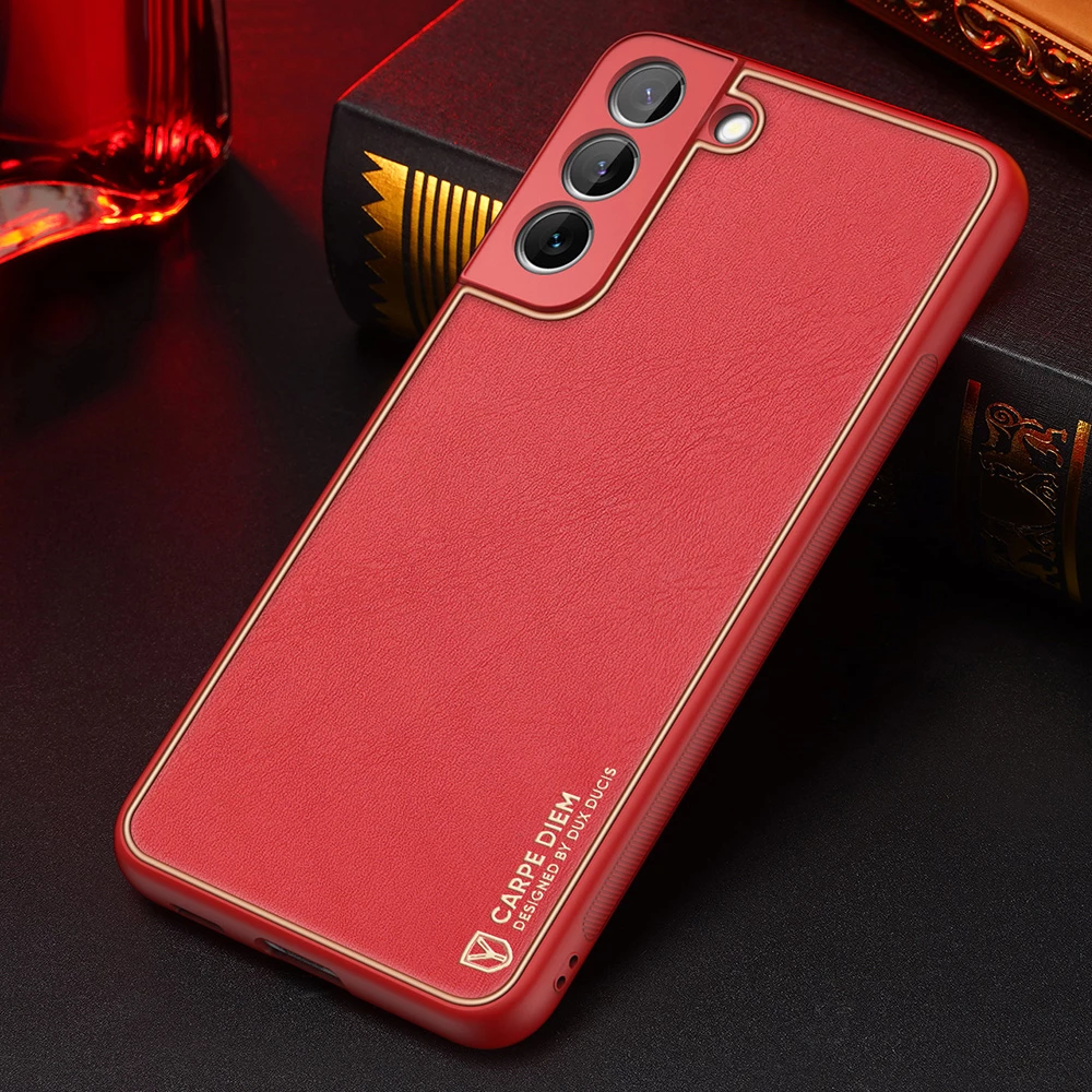 Mbështjellës Dux Ducis Yolo për Samsung Galaxy S22+, lëkurë ekologjike, Kuq