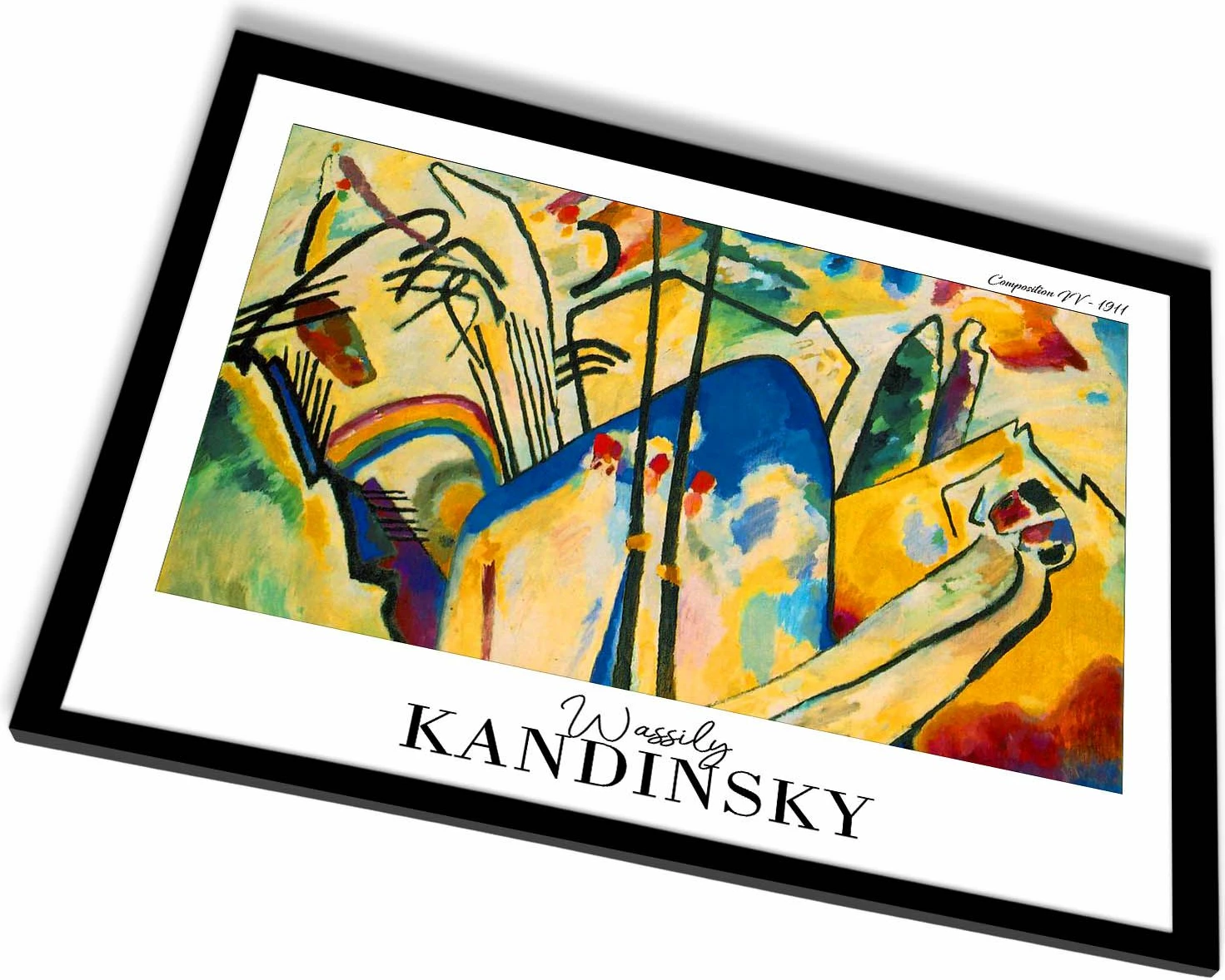 Pikturë dekorative me kornizë, Wallity, 4262SYHKANDINSKY-007, shumëngjyrëshe, 42x62cm