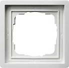 Kornizë për prizë/ndërprerës GIRA 0211112, pa vida, 83.3×83.3 mm, e bardhë