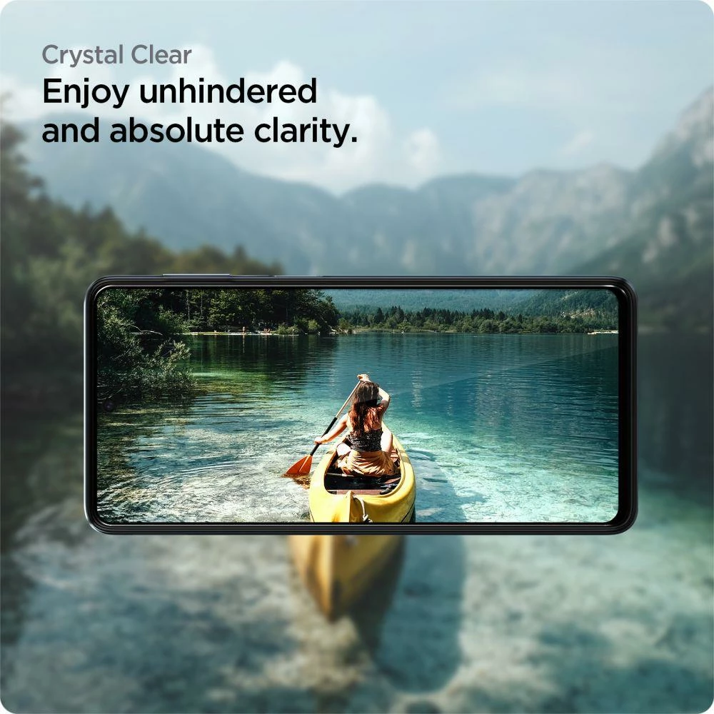 Xham i temperuar Spigen Glass FC AlignMaster për Samsung Galaxy M53 5G, i zi