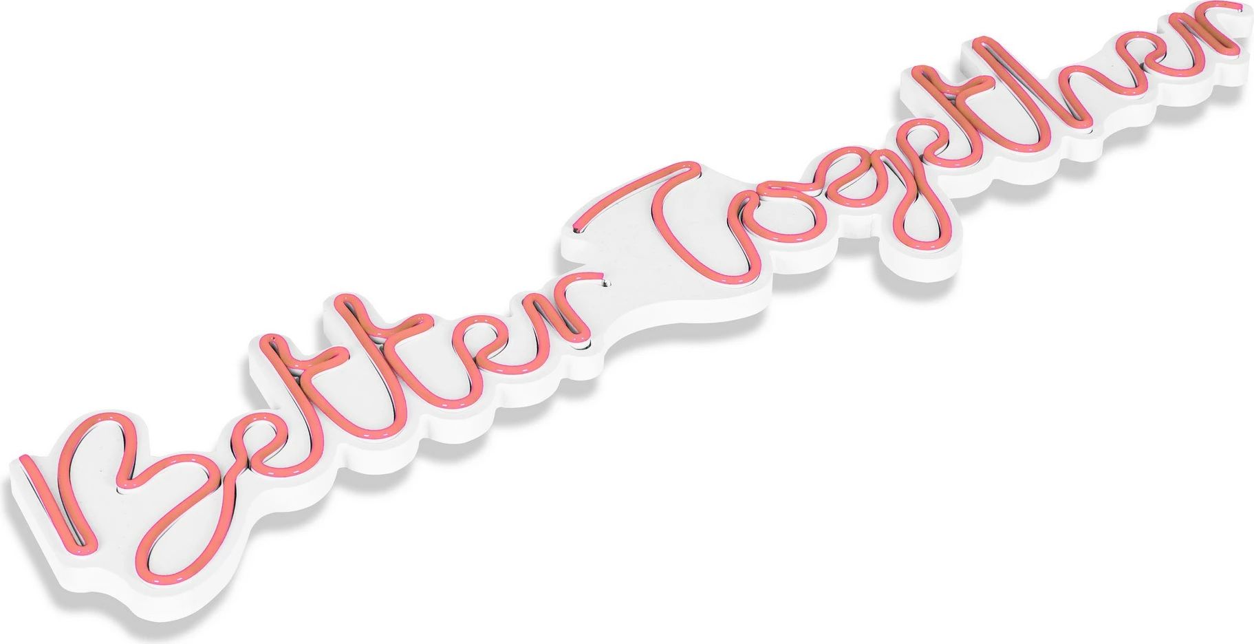 Dekor dritash LED plastike, Better Together, rozë