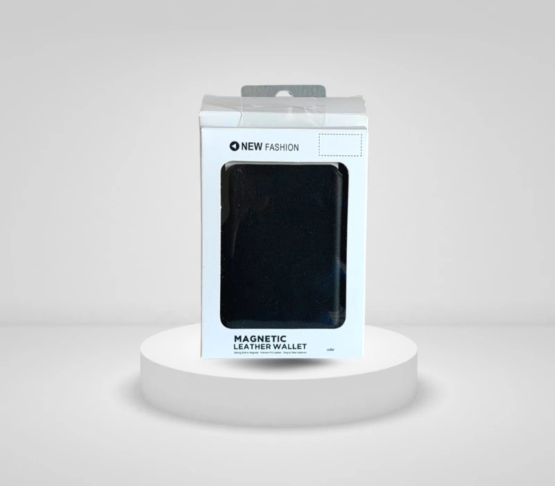 Portofol Magnetik prej Lëkure për Mbajtje Kartash dhe Telefoni