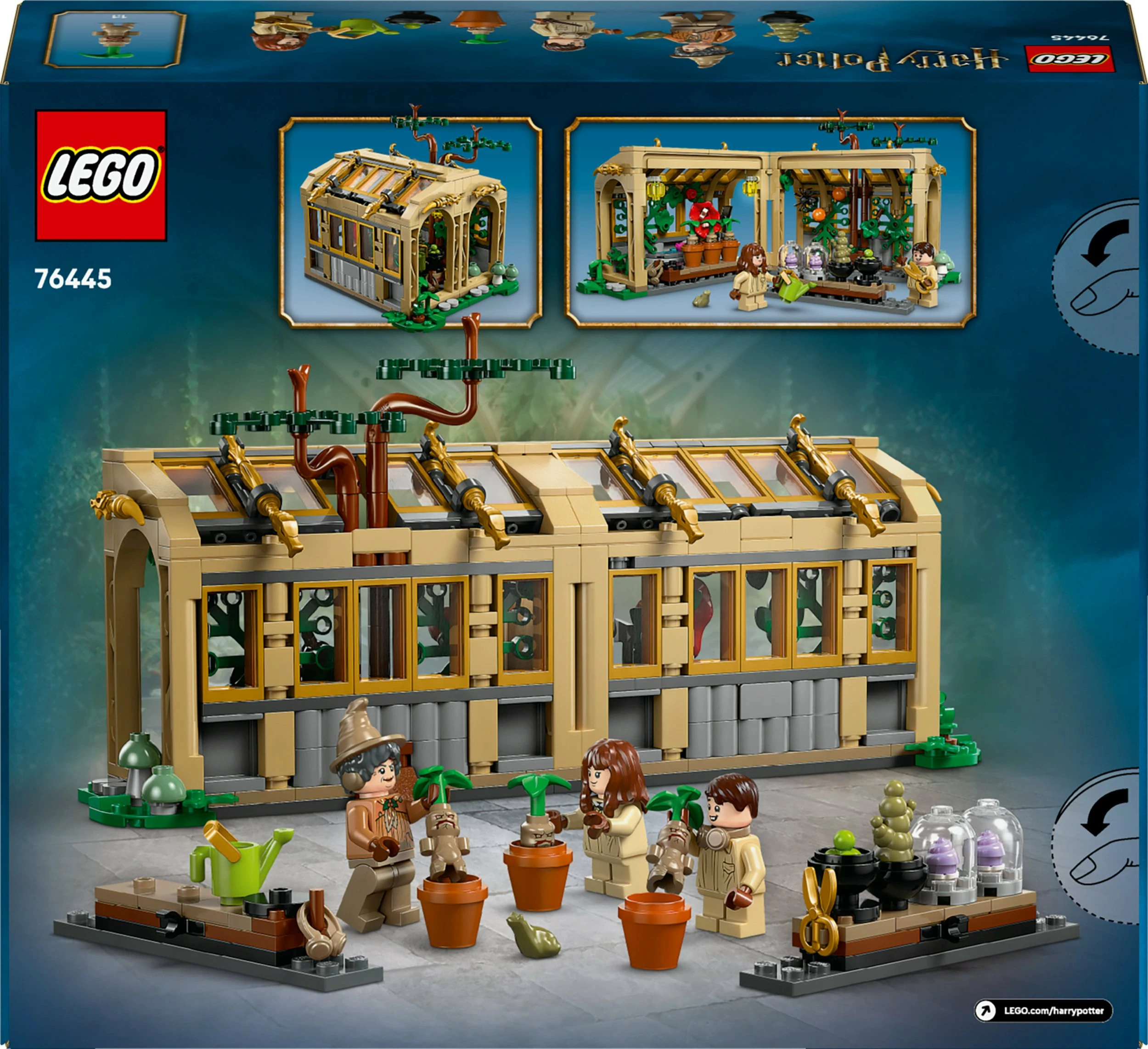 Set LEGO Harry Potter Hogwarts Castle: Herbology Class 76445, 390 pjesë, 8+