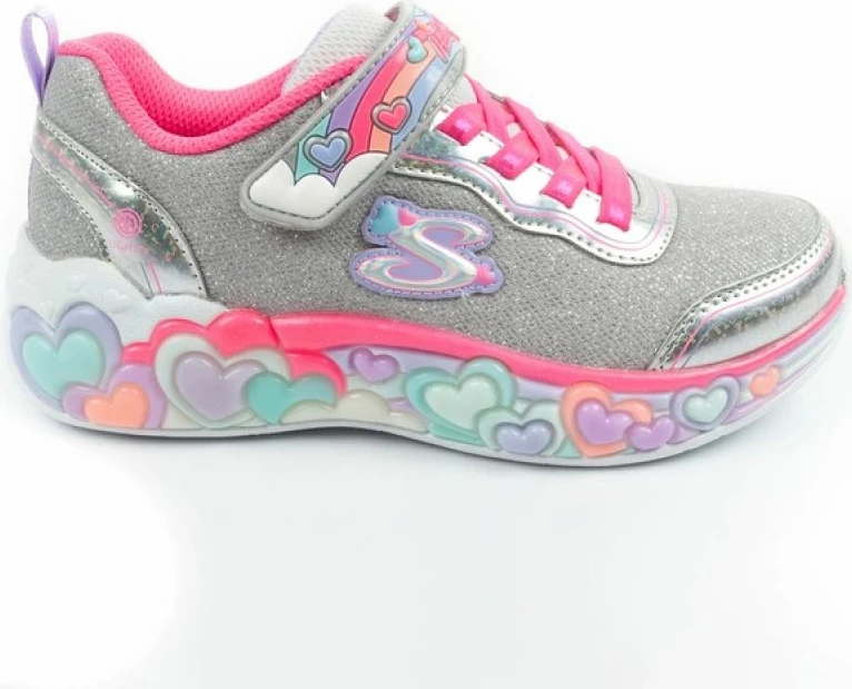 Atlete për fëmijë Skechers S Lights LED, gri [Madhësia: 28]