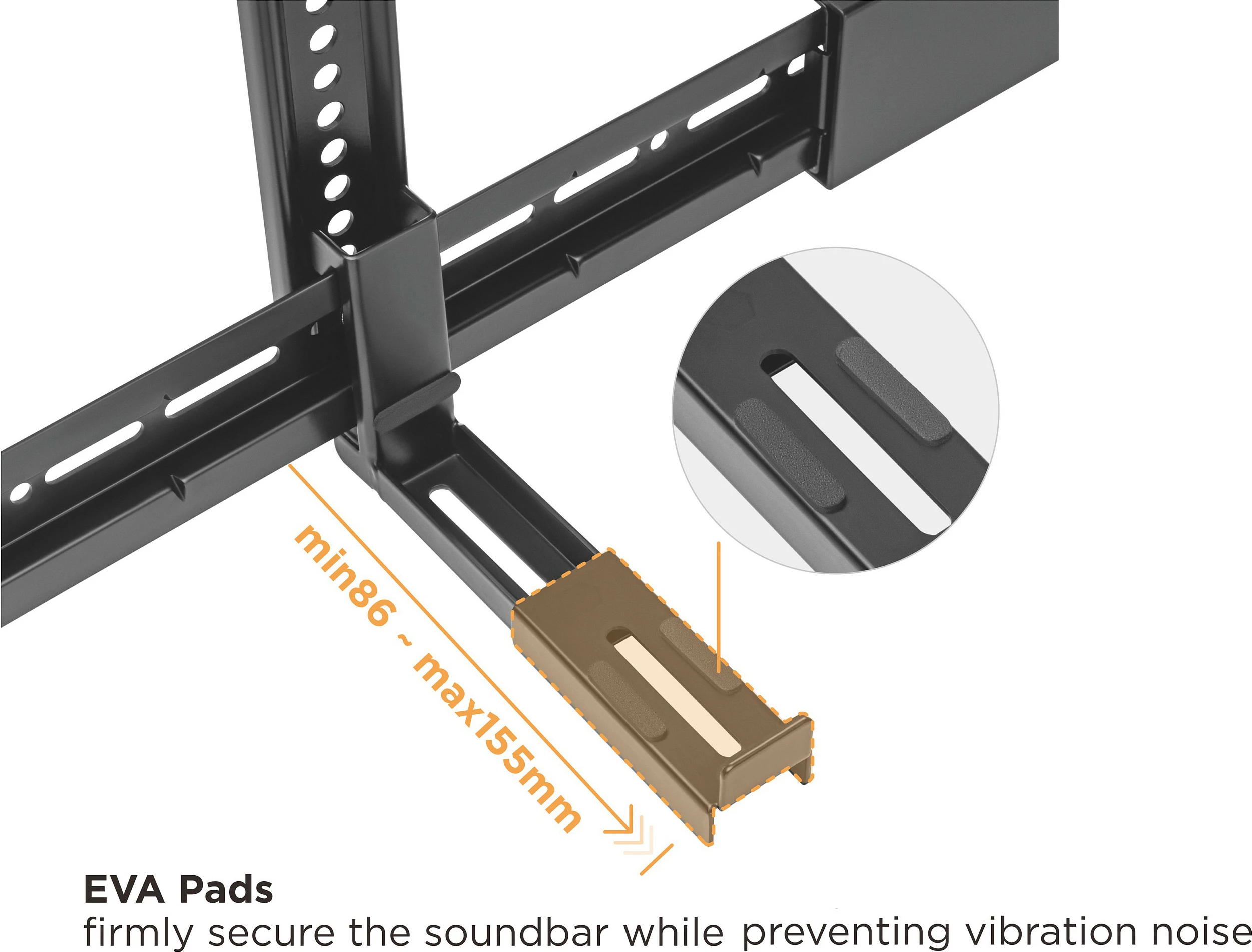 Mbajtëse muri për Soundbar EQUIP, VESA 800x400, max 15 kg, e zezë