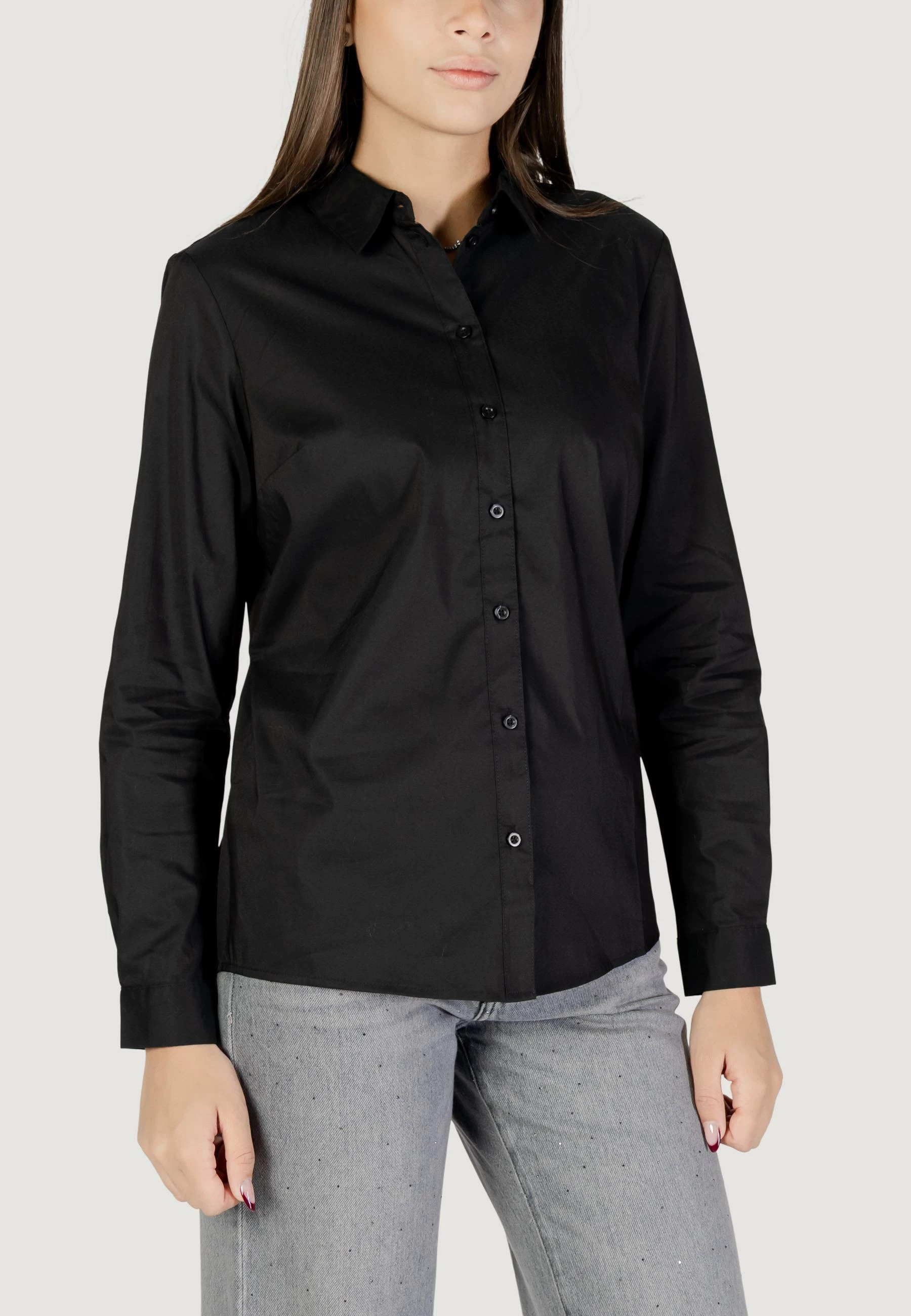 Këmishë për femra Jacqueline de Yong JDYMIO L/S WVN NOOS, e zezë [Madhësia: 40]