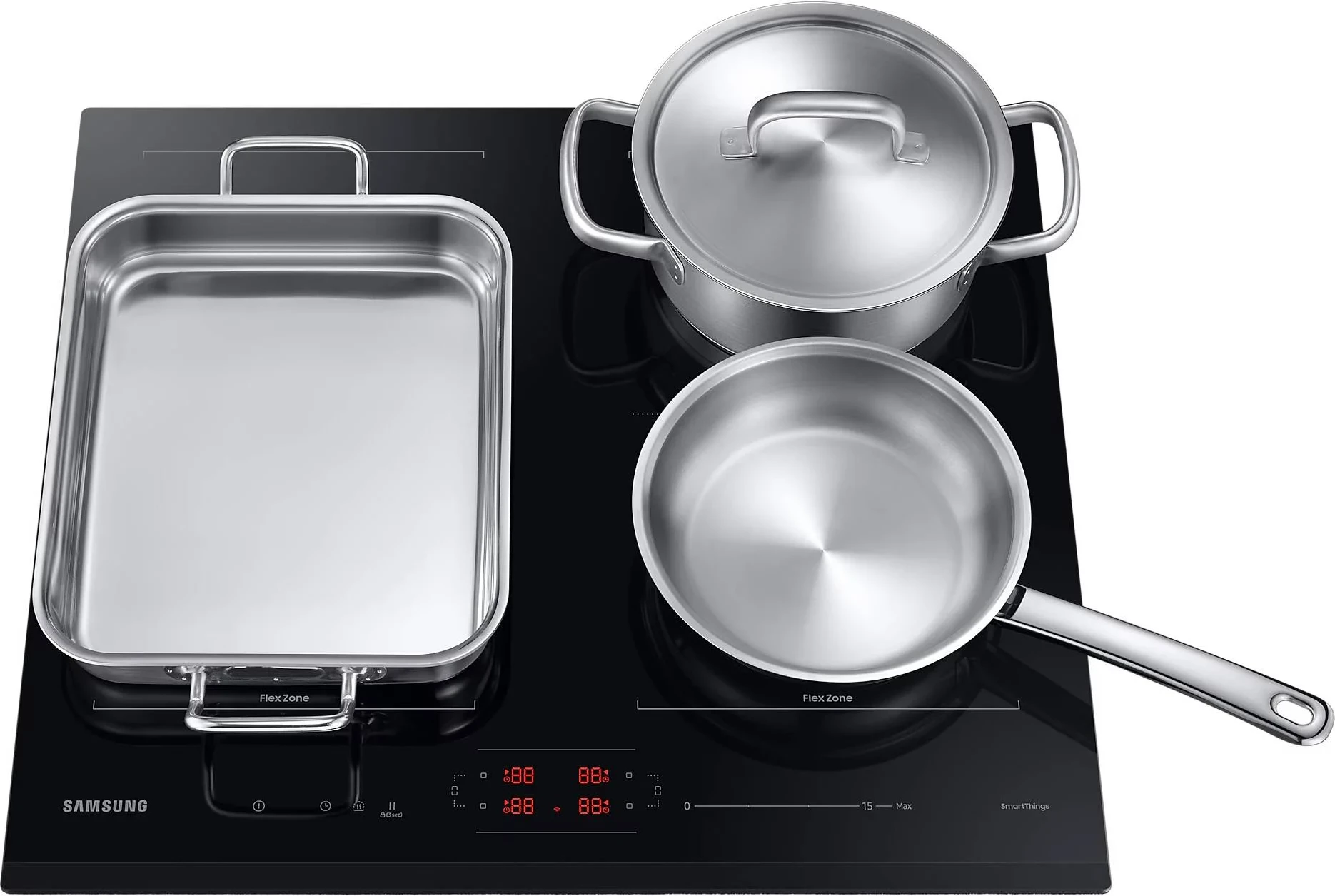 Pllakë gatimi induksion, Samsung, NZ64B5066GK/U2, 7.4 kW, Dual Flex Zone, Wi‑Fi, e zezë